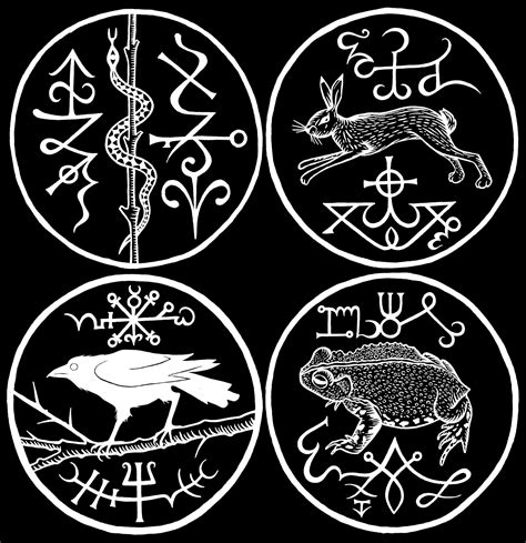 Black and white witch symbols: a journey into the subconscious mind